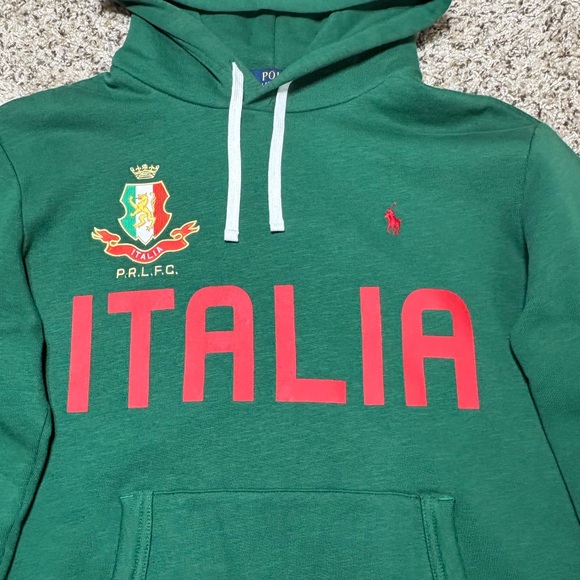 Polo Ralph Lauren Women’s Big Pony Fleece Hoodie Blue Size L - Picture 3 of 6